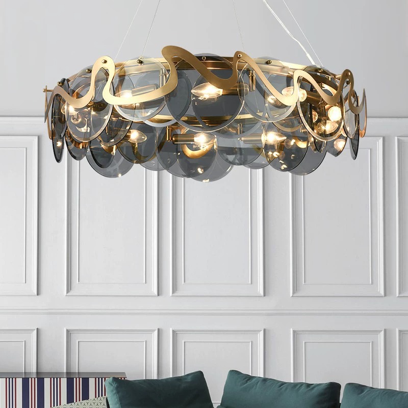 Home Bar And Counter - Lampadario a Sospensione LED in Vetro