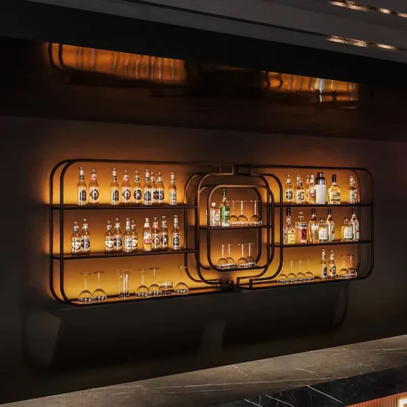 Home Bar And Counter - Semplice portabottiglie in ferro battuto per