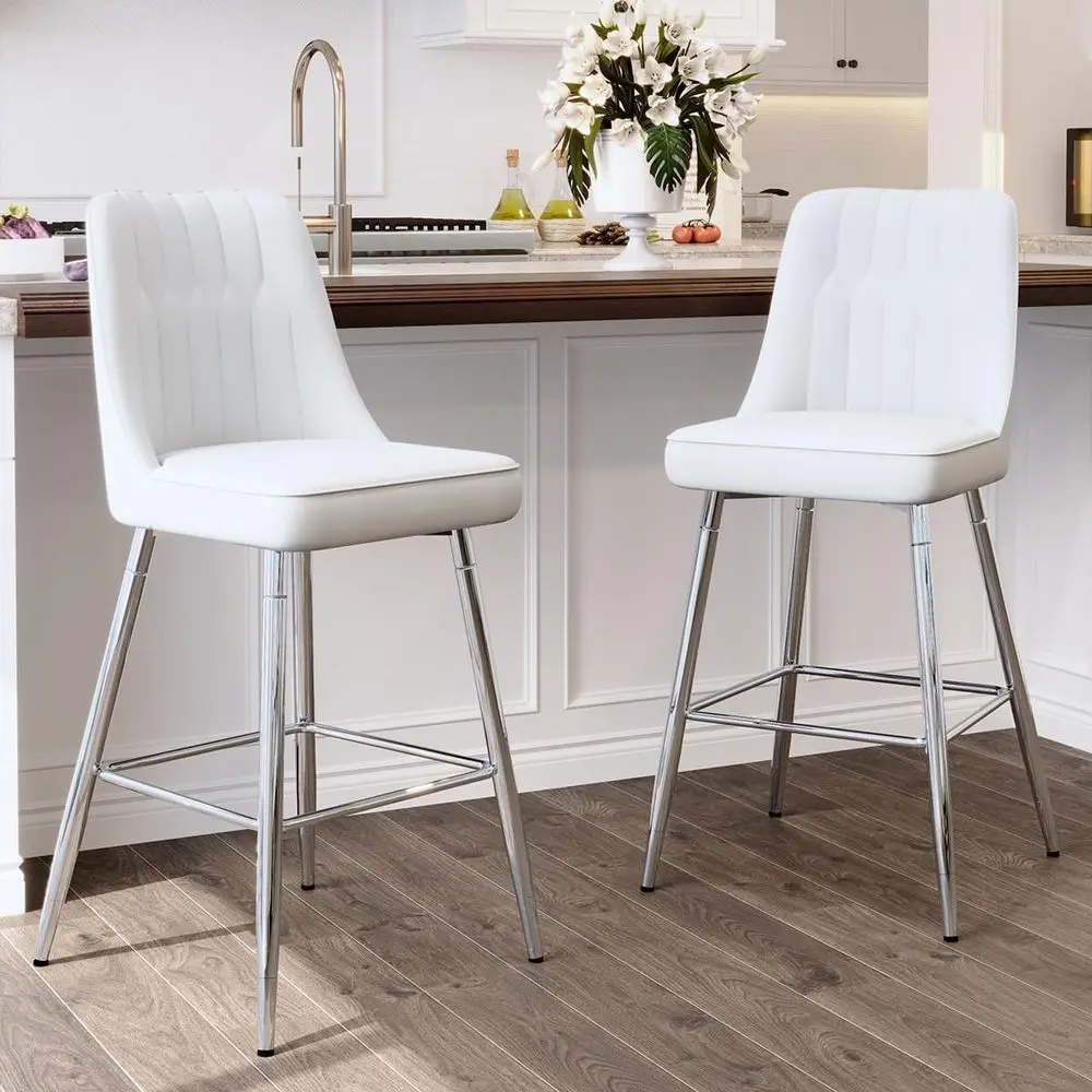 Set di 2 Sgabelli da Bar Bianc - Home Bar Stools recensione e prezzo